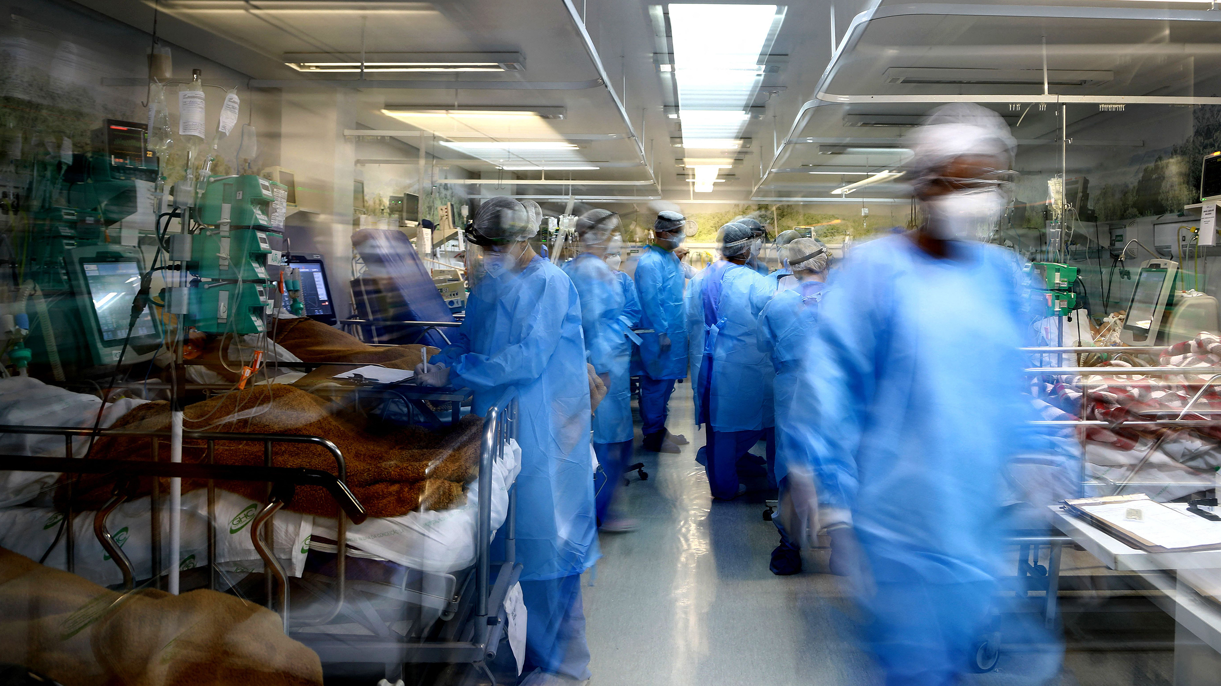 Crowded ICU in Brazil. (Photo internet reproduction)