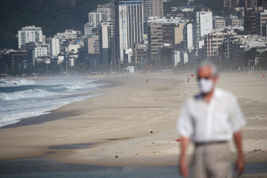 Rio reopens beaches as pandemic shows slight signs of slowing down