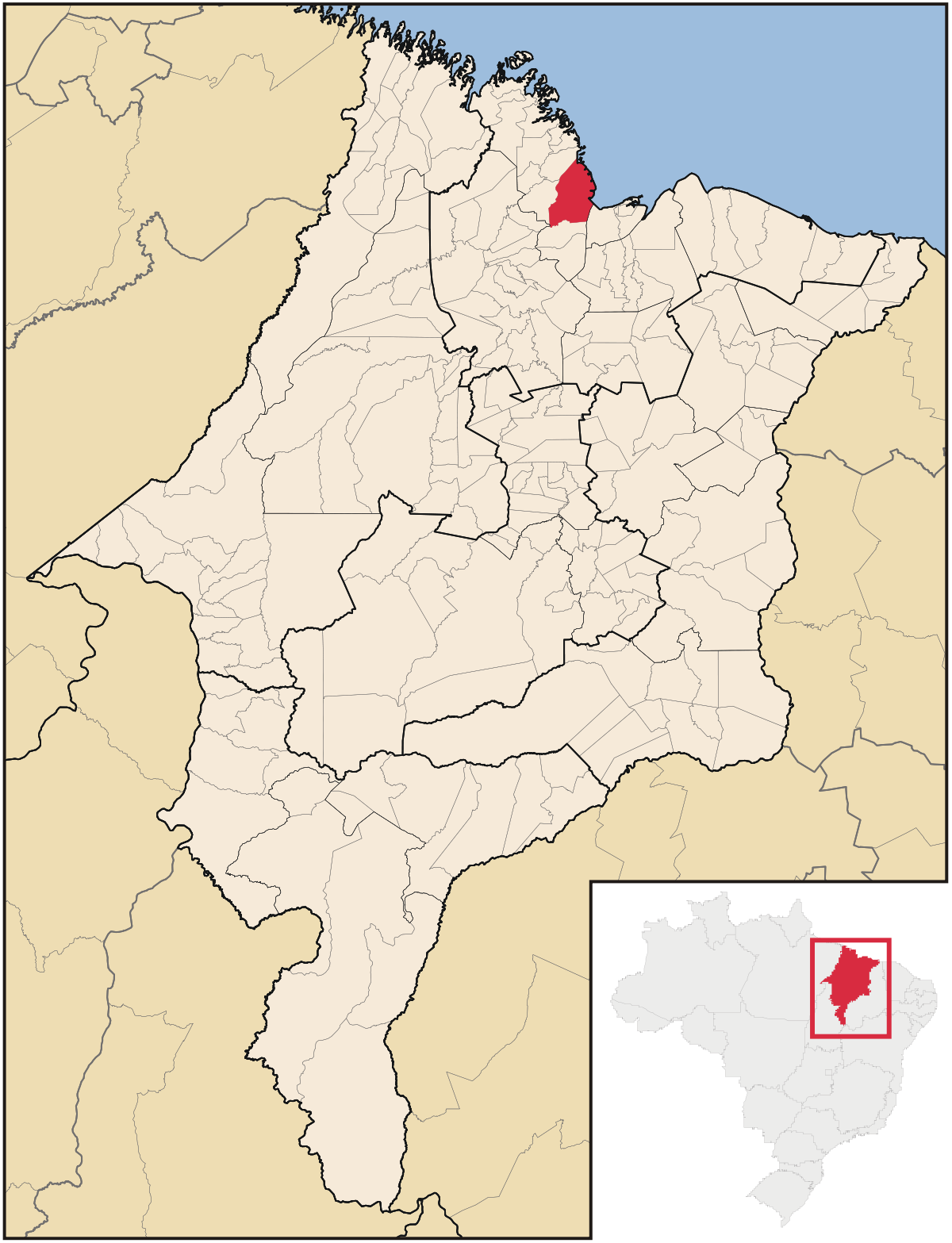 Location of the Launch Center in Brazil.