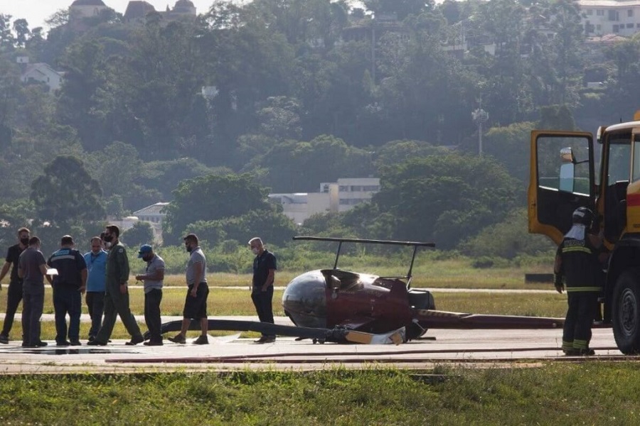 Helicopter crash in São Paulo injures two people