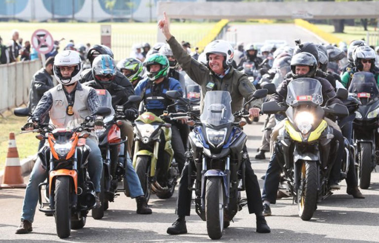 Brazil’s Bolsonaro leads motorcycle caravan in Rio de Janeiro, basks (maskless) in crowd approval