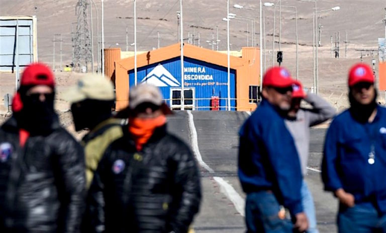 Strike enters fifth day at two BHP copper mines in Chile