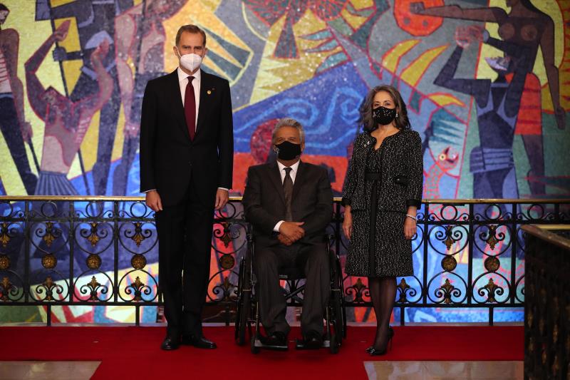 The King of Spain, Felipe VI, highlighted Sunday the "magnificent" relations that his country maintains with Ecuador on the eve of the change of presidential command Monday will be held by the conservative Guillermo Lasso.
