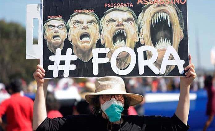 This image aptly illustrates what the left in Brazil thinks of Jair Bolsonaro. 