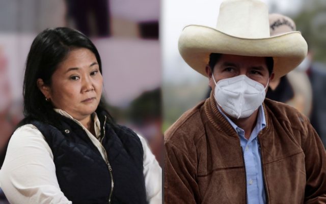 Peru's Castillo leads Fujimori by more than 78,000 votes with 97.2 % of the votes counted