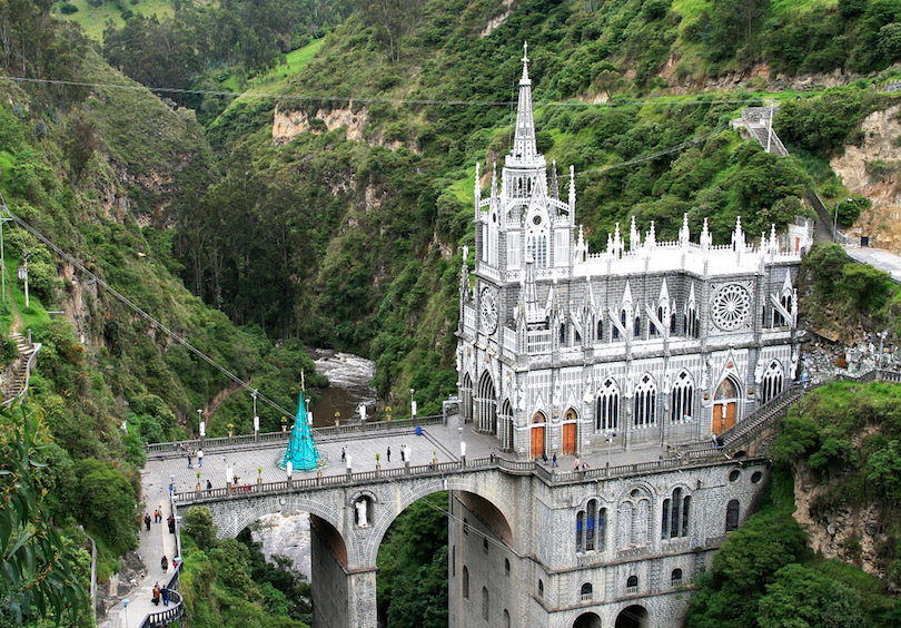 the Santuario de Las Lajas, one of the most fascinating religious structures in all of Colombia. 