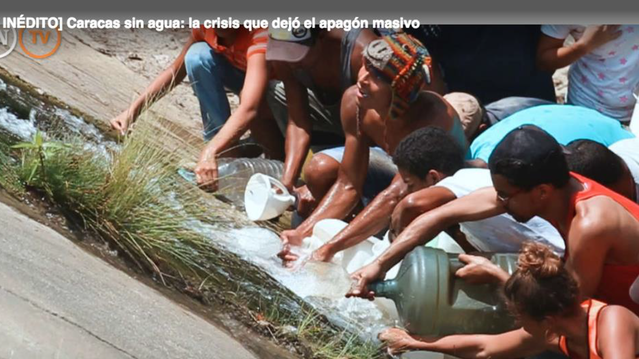 Lack of potable water in Venezuela. (Photo internet reproduction)