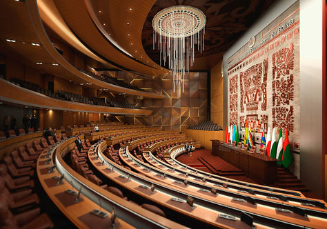 The new building has one of the largest parliamentary hemicycles in Latin America. (Photo internet reproduction)