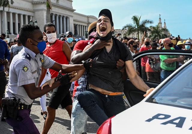 Is this treatment of peaceful protesters the fault of the Americans or expression of its intolerant and oppressive regime?