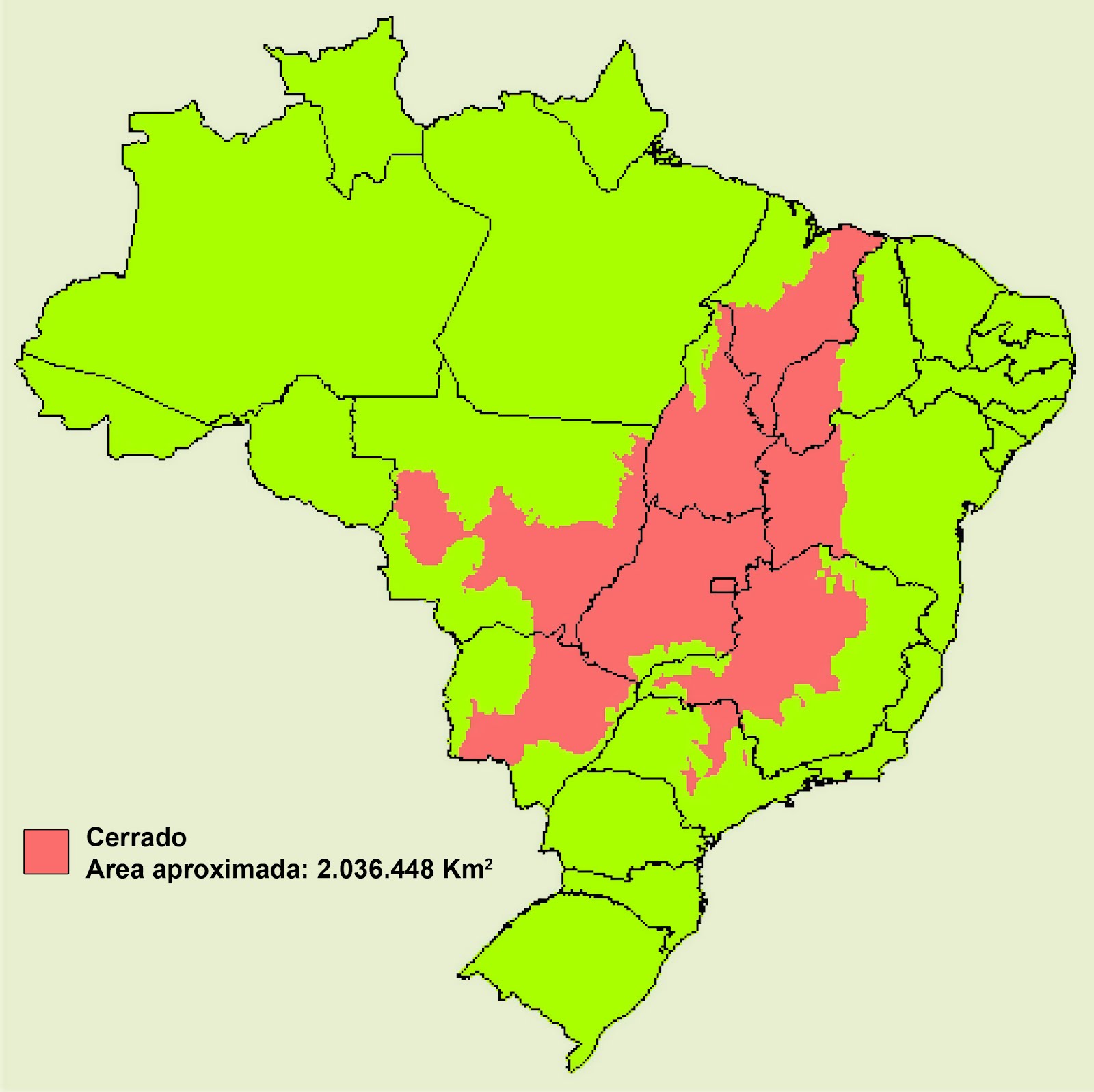 Cerrado areras in Brazil. (Photo internet reproduction)