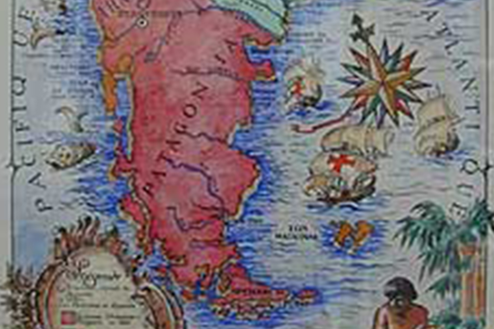 In red, Mapuche territory. (Photo internet reproduction)