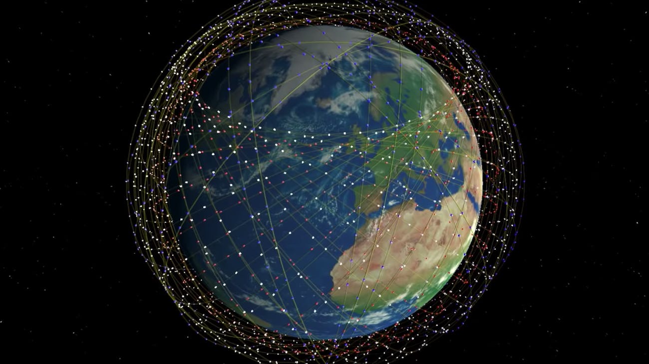 over 1700 satellites orbiting the earth.