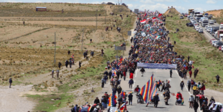 March for the Homeland in Bolivia completes its sixth day