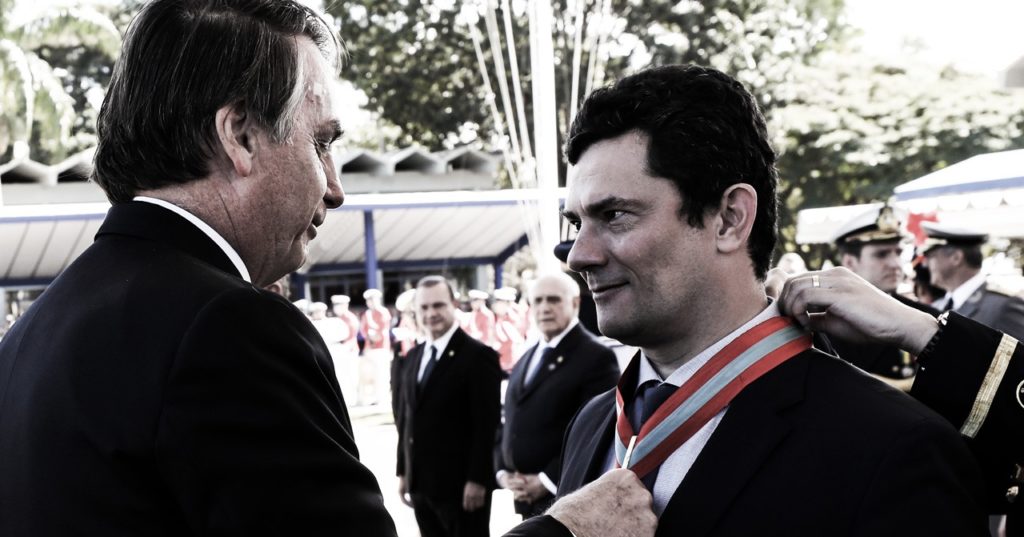 Jair Bolsonaro and Sérgio Moro. (Photo internet reproduction)