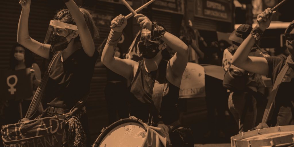 Feminist protest in Mexico. (Photo internet reproduction)