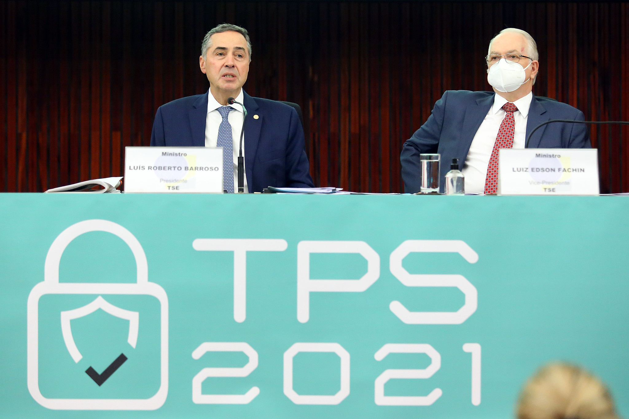 Brazil,Supreme Court Justice and TSE president, Luis Carlos Barroso at the opening of the 2021 TPS event.