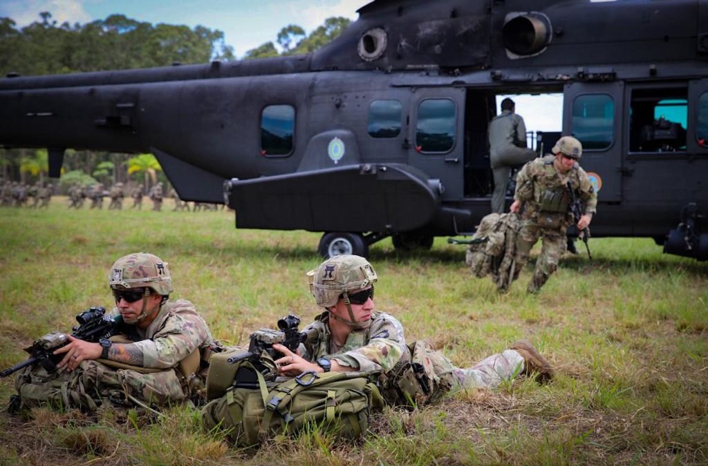 Brazil and the U.S. conduct a war exercise with armor and live ammunition