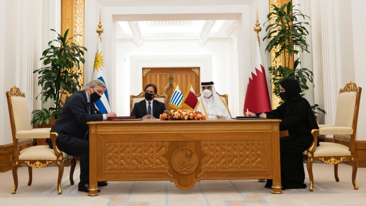Uruguayan President Luis Lacalle Pou in the capital Doha. (Photo internet reproduction)