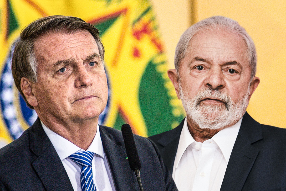 Current Brazilian President Jair Bolsonaro (left) and former Brazilian President Luiz Inácio Lula da Silva (right).