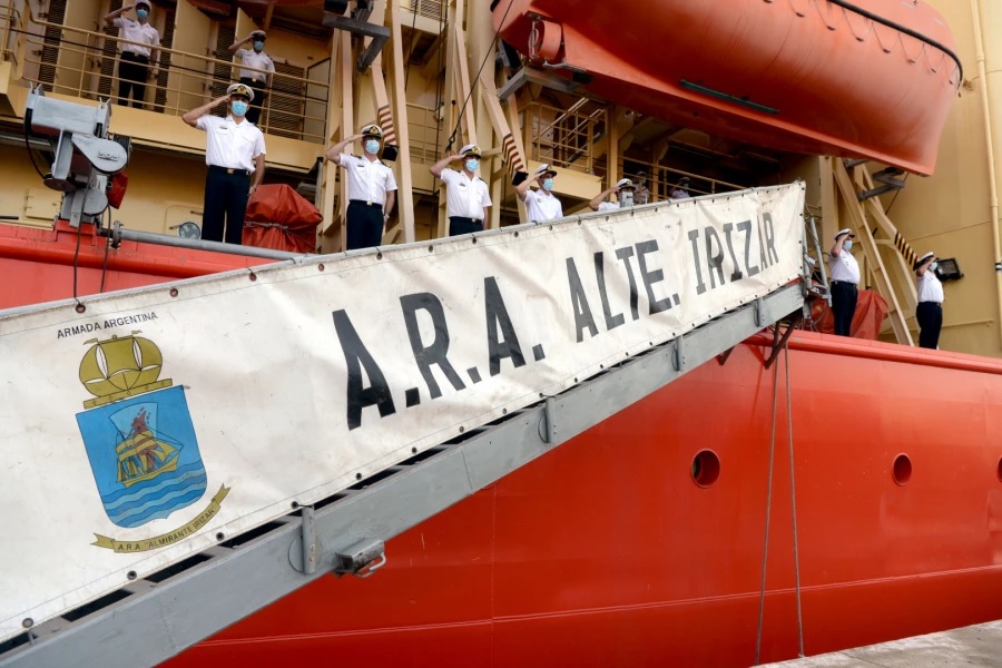 Icebreaker ARA Almirante Irízar from the Buenos Aires Naval Station.