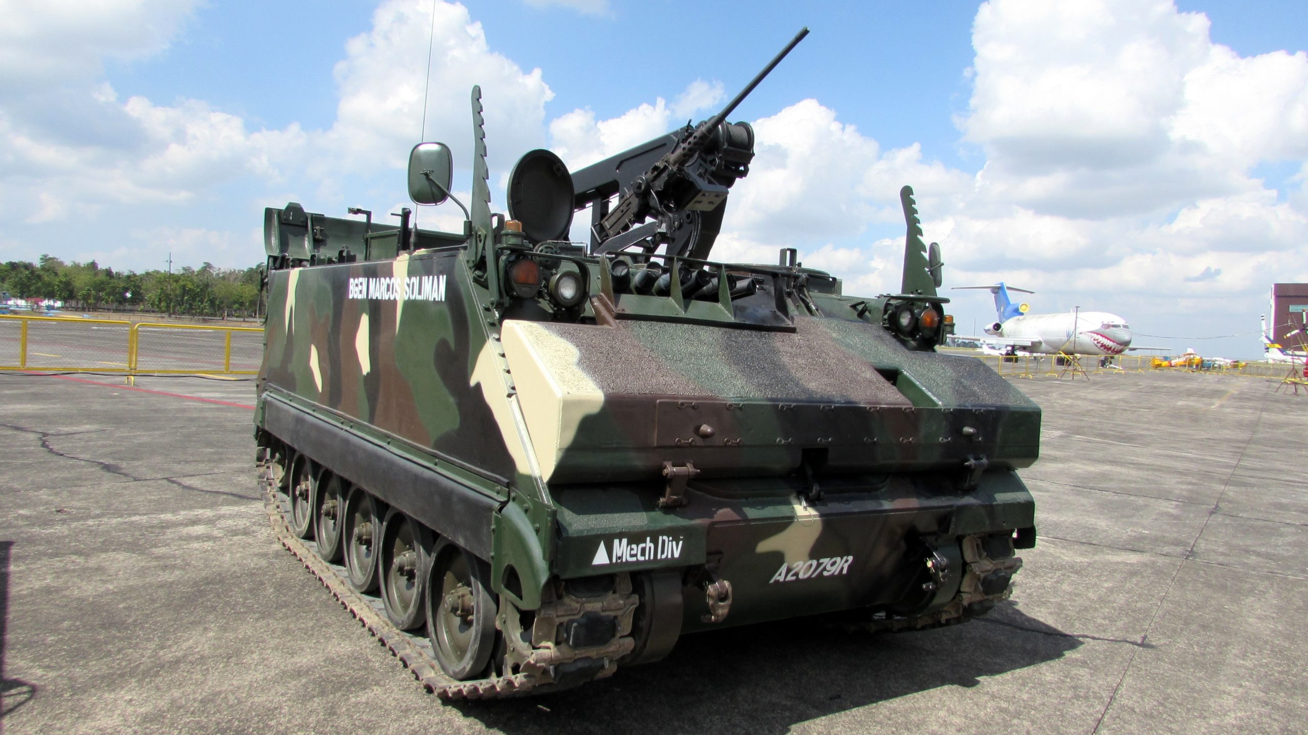 The M-113 A1/A2, locally designated in Colombia as TPM-113 (Transport of Military Personnel), are the armored vehicles with the longest service time in the Colombian Army, with a current inventory of 54 units.