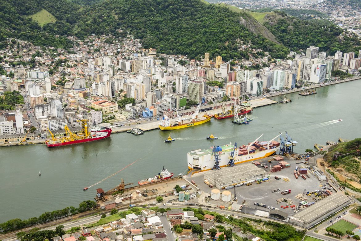 Port of Vitória in Espírito Santo State.