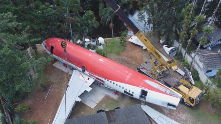 The Avianca airplane that ended up in the backyard of a house in Brazil