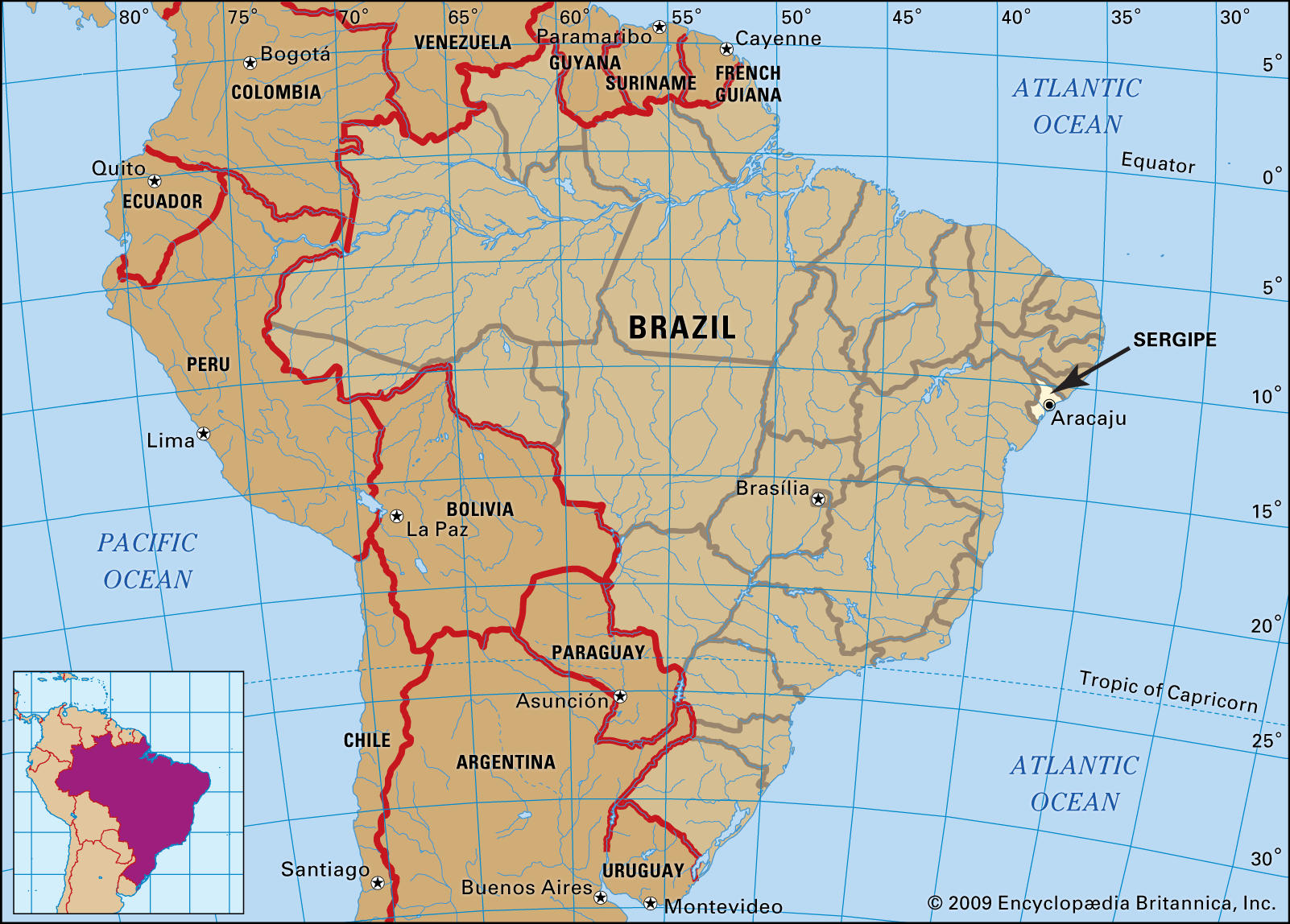 Sergipe is the smallest Brazilian state and the second-smallest Brazilian federative unit after the Federal District.