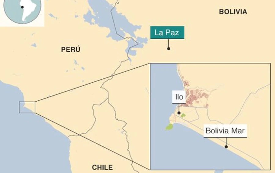 Alberto Fujimori ceded a five-kilometer strip of land called Bolivia Mar to the neighboring country in 1992.