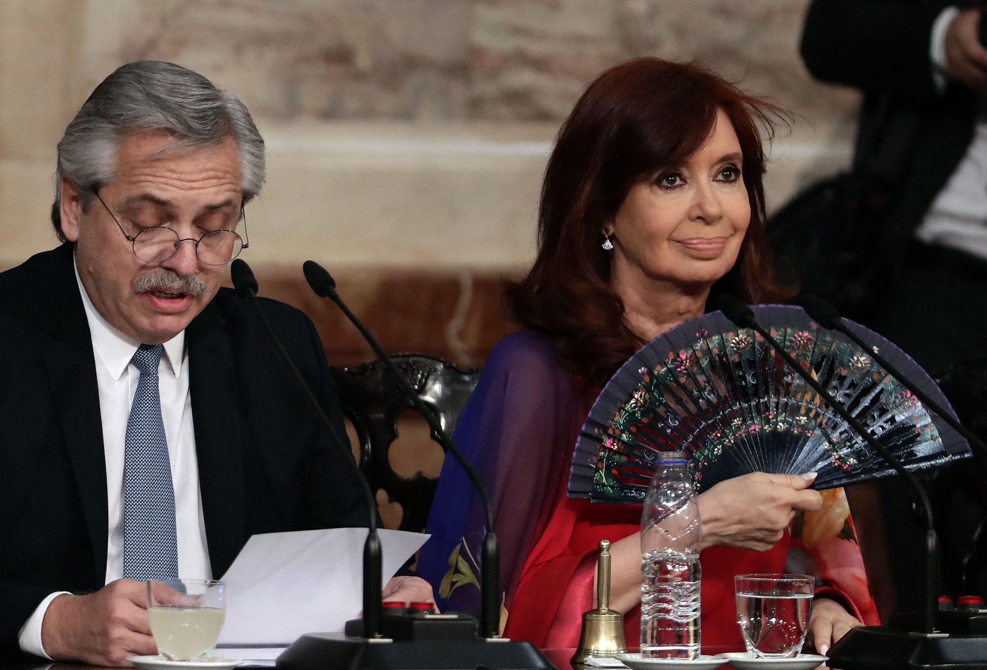 Argentine President Alberto Fernandez (left) and Argentine Vice President Cristina Kirchner.