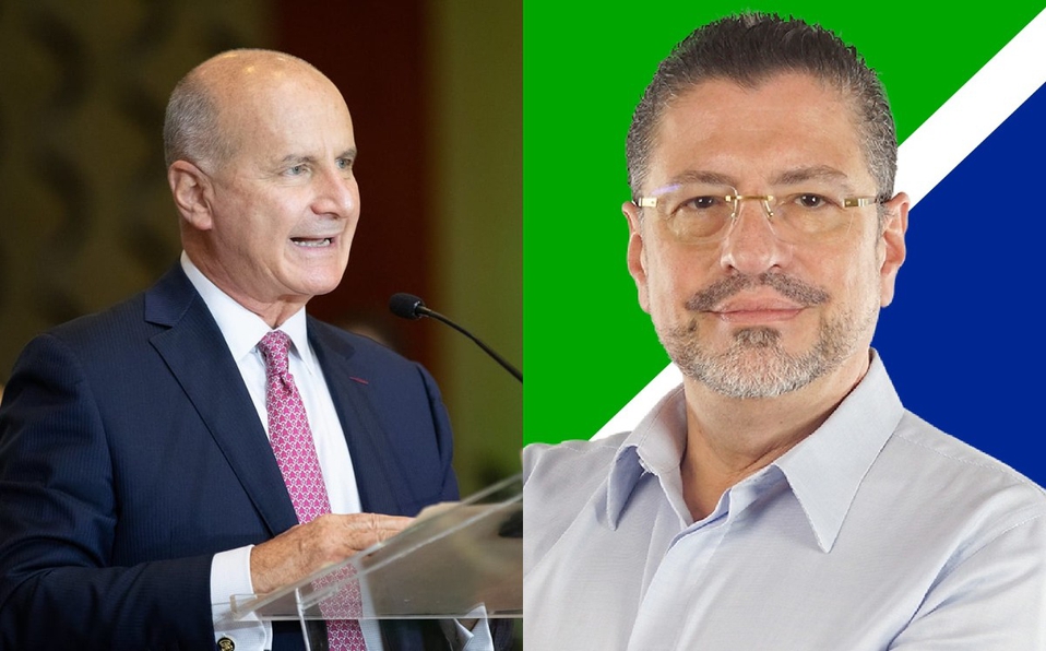 Costa Rica will need a second round on April 3, after a close first round on Sunday won by former president José María Figueres, (on the left) followed by economist Rodrigo Chaves (on the right). 