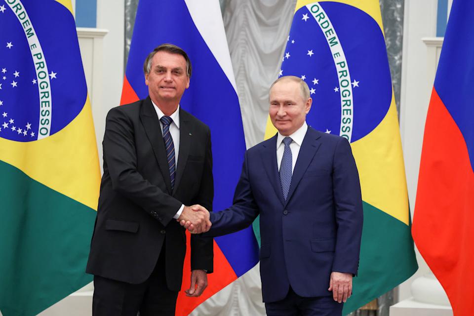 Jair Bolsonaro and Vladimir Putin. (Photo internet reproduction)