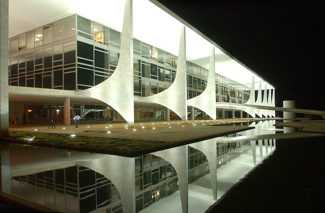 The Palácio do Planalto in Brasília is the official workplace of the president of Brazil.