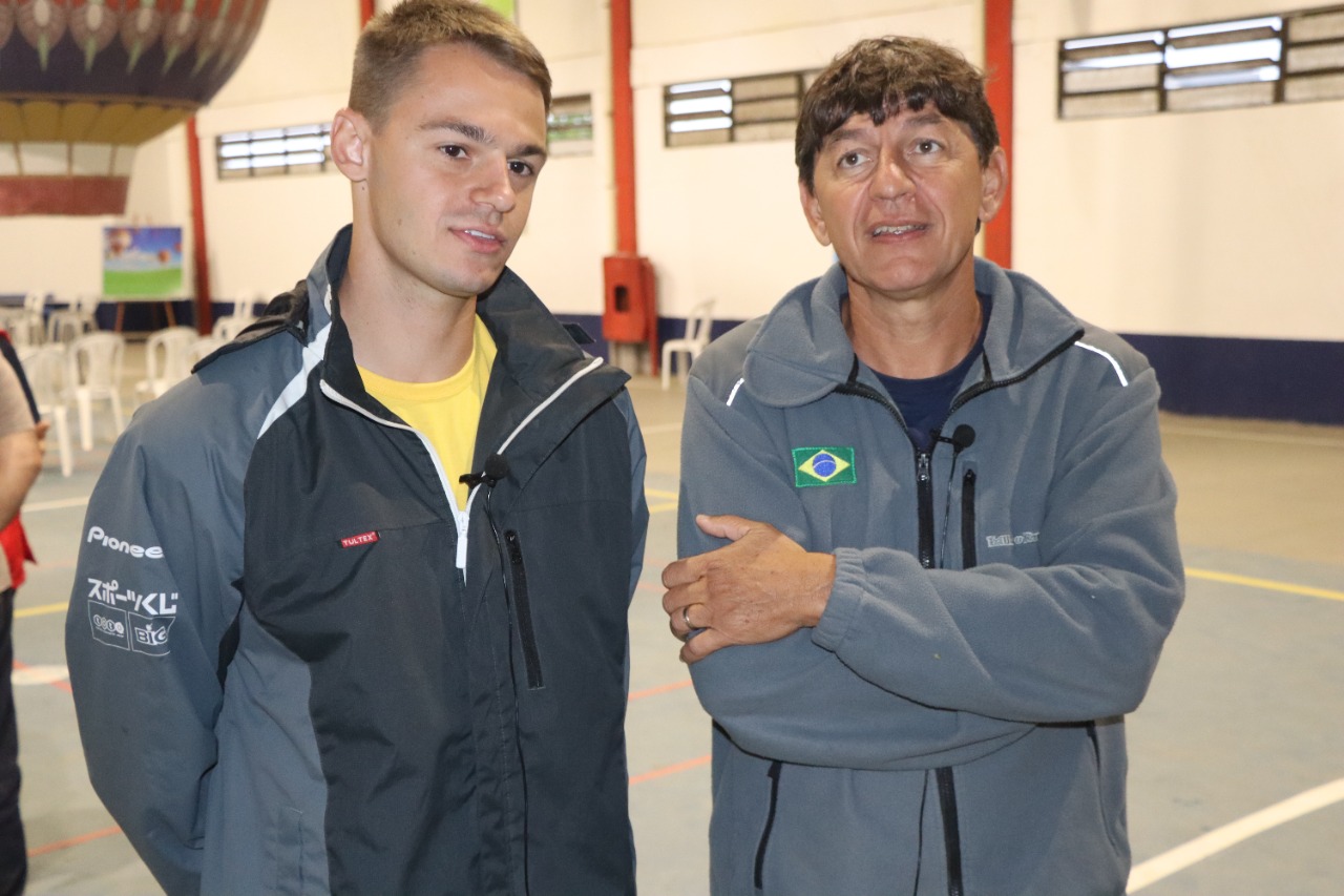 Fábio Pascoalino (left) with his father Fábio Passos (right).