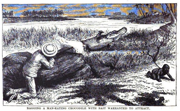 Illustration of an alligator bait entrapment (Credit: Ferris State University, US)