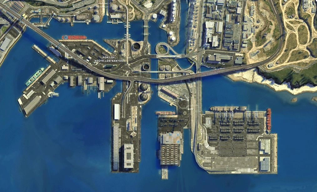 Port of Santos South view. (Photo internet reproduction)