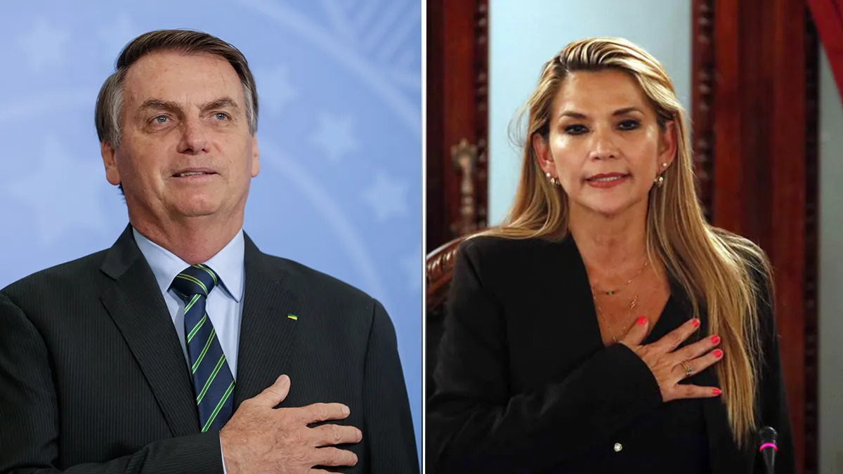 Jair Bolsonaro and Jeanine Áñez are both conservative politicians. (Photo internet reproduction)