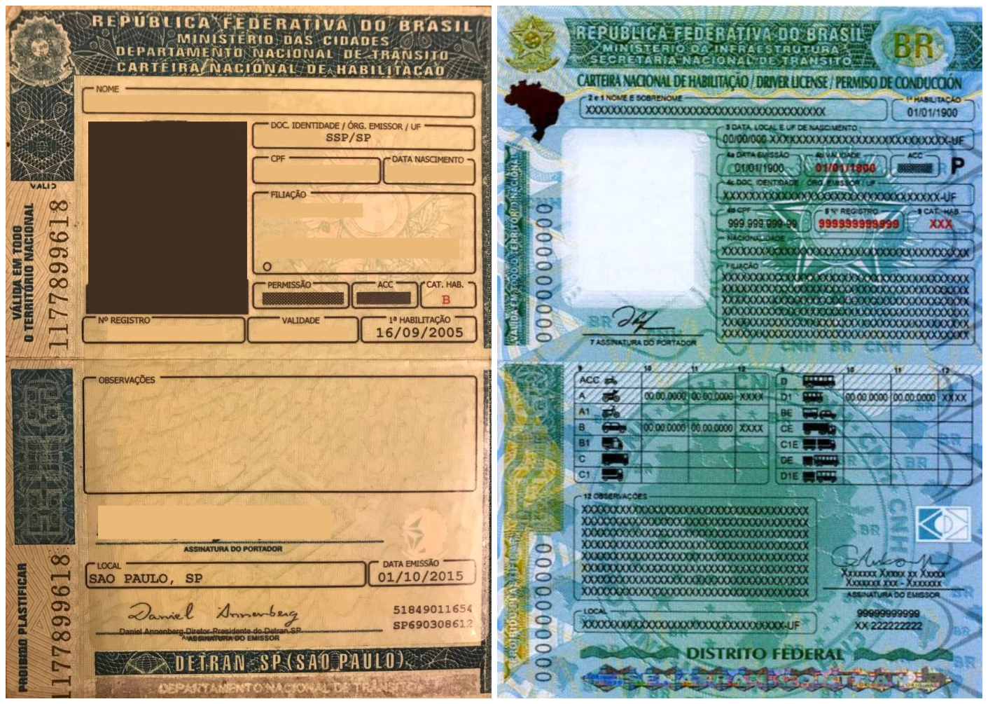 The current CNH (left) and its new version (right).