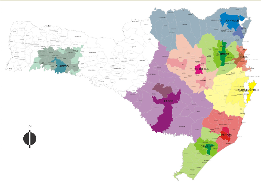 Metropolitan Regions in Santa Catarina state. (Photo internet reproduction)