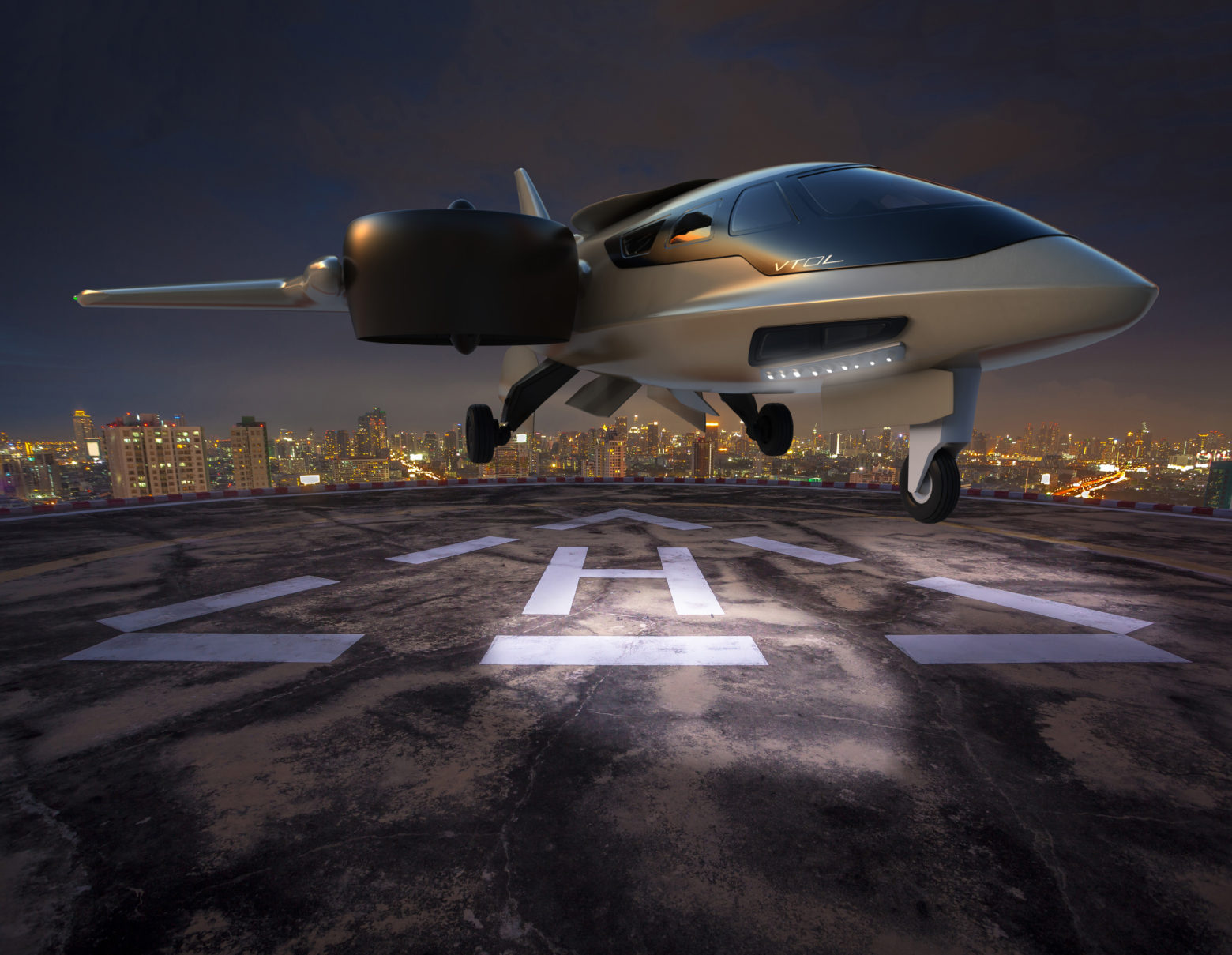 The terminal will have parking for flying electric cars (e-VTOLs) in the vertiports. (Photo internet reproduction)