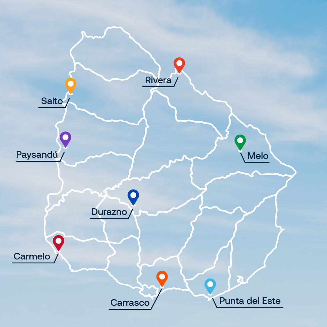 Uruguayan airports under control of Corporación América.