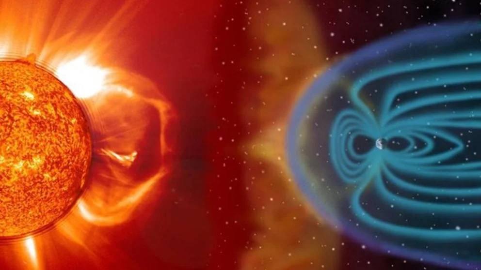 Geomagnetic storms are disturbances of the Earth's magnetic field, which last from several hours to even a few days, and are related to solar activity.