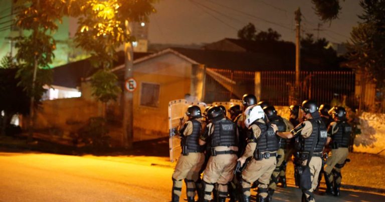 Police action in Brazil’s Paraná state’s capital Curitiba with eight dead