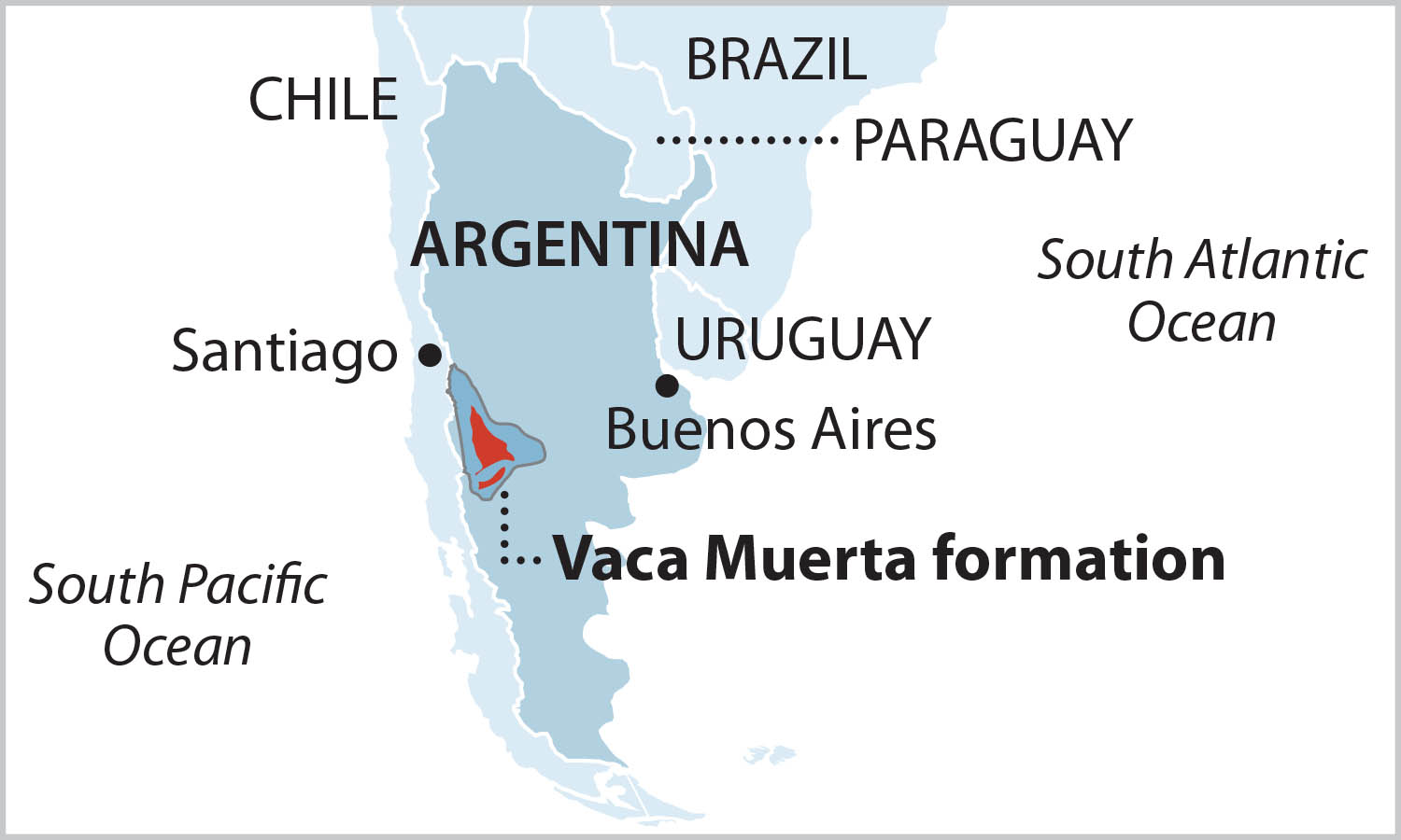 Vaca Muerta is an unconventional hydrocarbon formation located in Patagonia with an extension of 30,000 square kilometers, an area similar to that of Belgium.