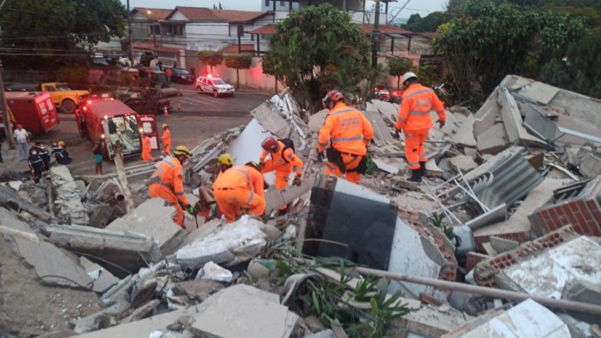 Collapse of a 5-story building in Brazil's Belo Horizonte. (Photo internet reproduction)