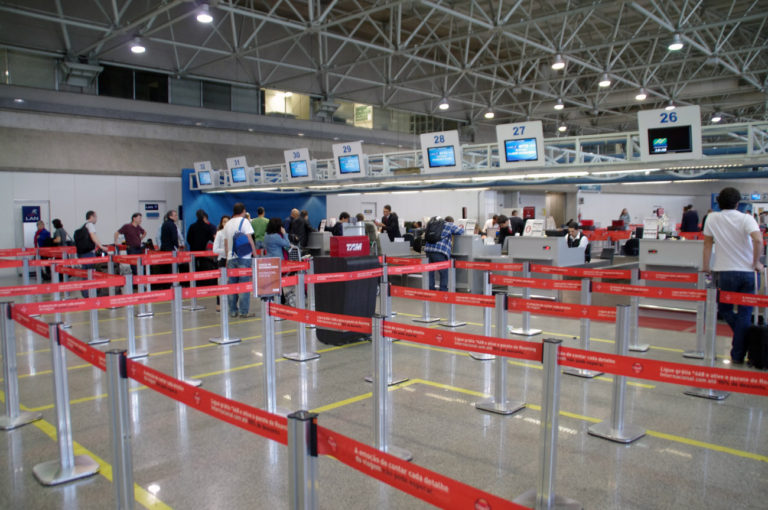 Rio de Janeiro Galeão Airport (GIG) - TAM's check-in area in Terminal 2