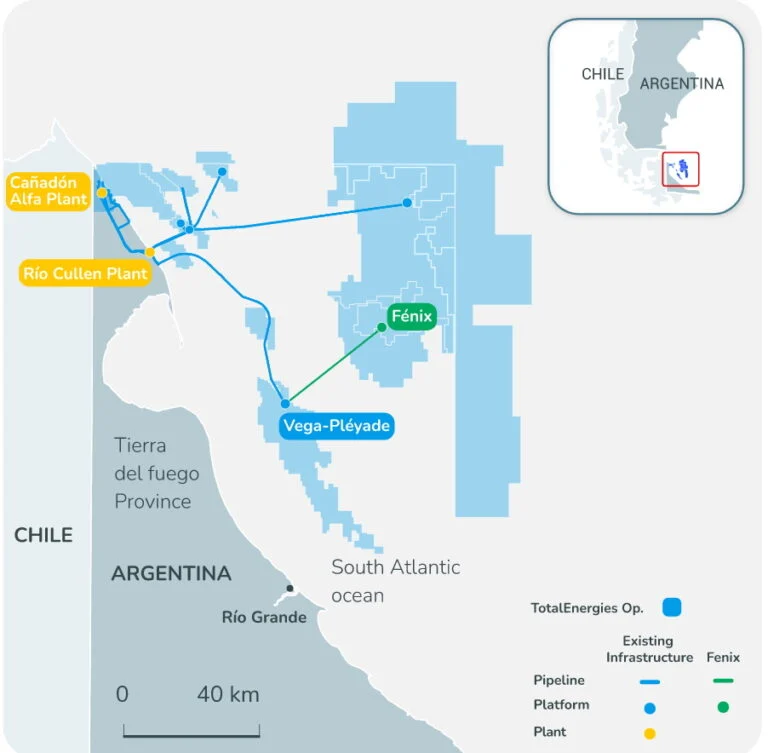 The Fénix offshore gas field in Argentina. (Photo internet reproduction)