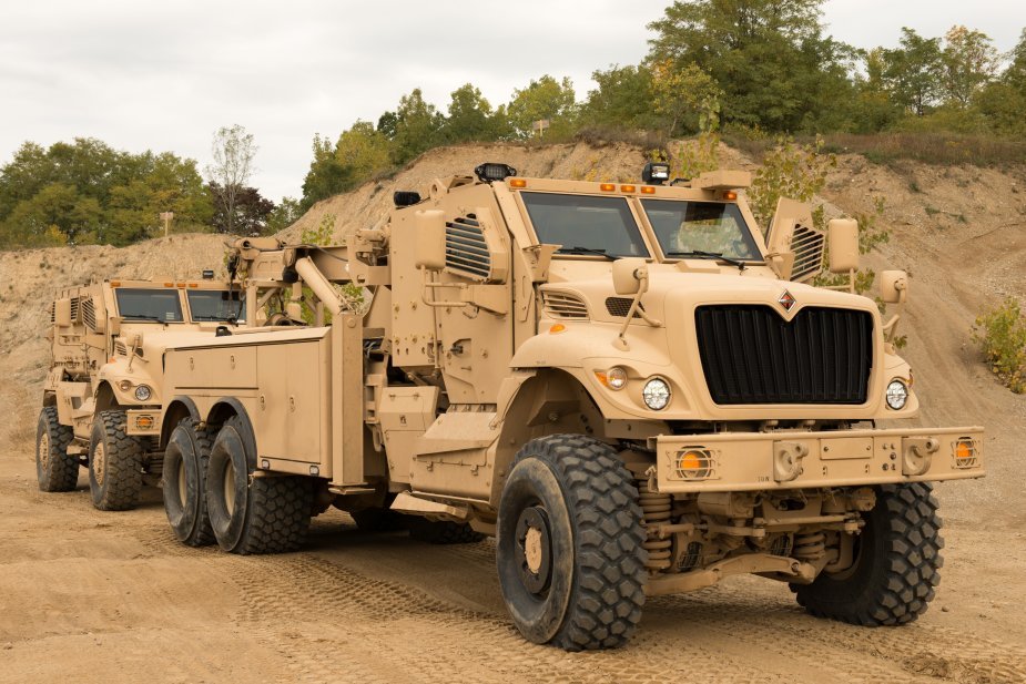 The armored vehicle's specialized multi-task rescue and support/towing equipment mounted on its rear provides off-road maneuverability without sacrificing recovery capability.