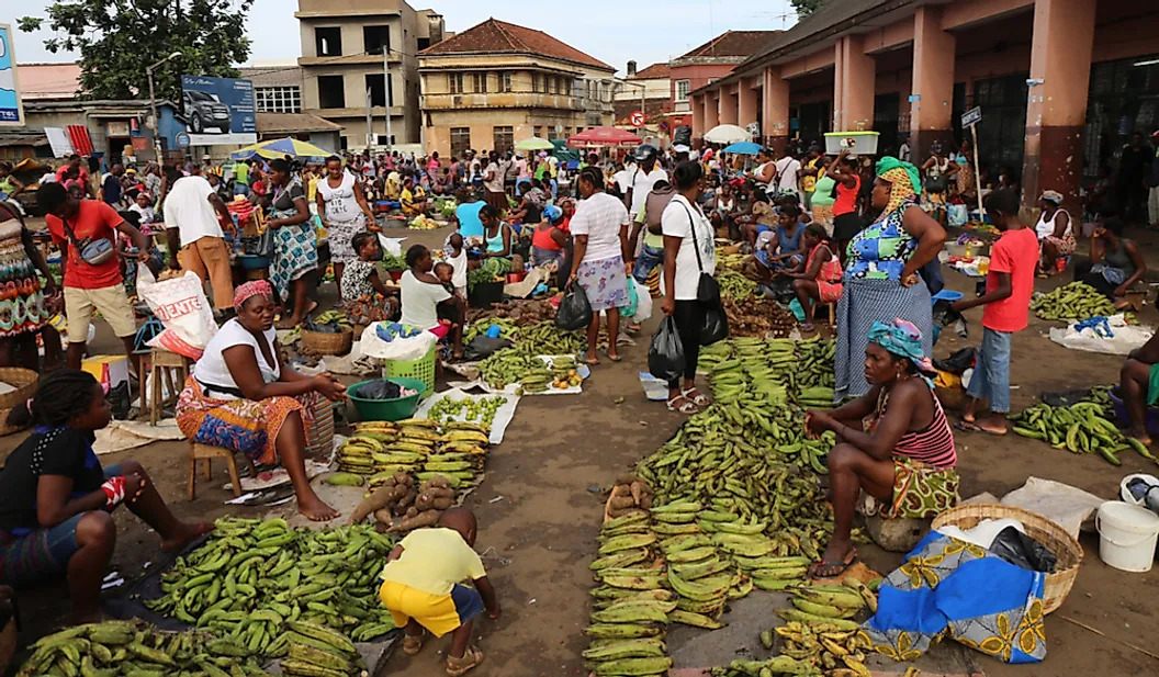 Market in São Tomé. (Photo internet reproduction)