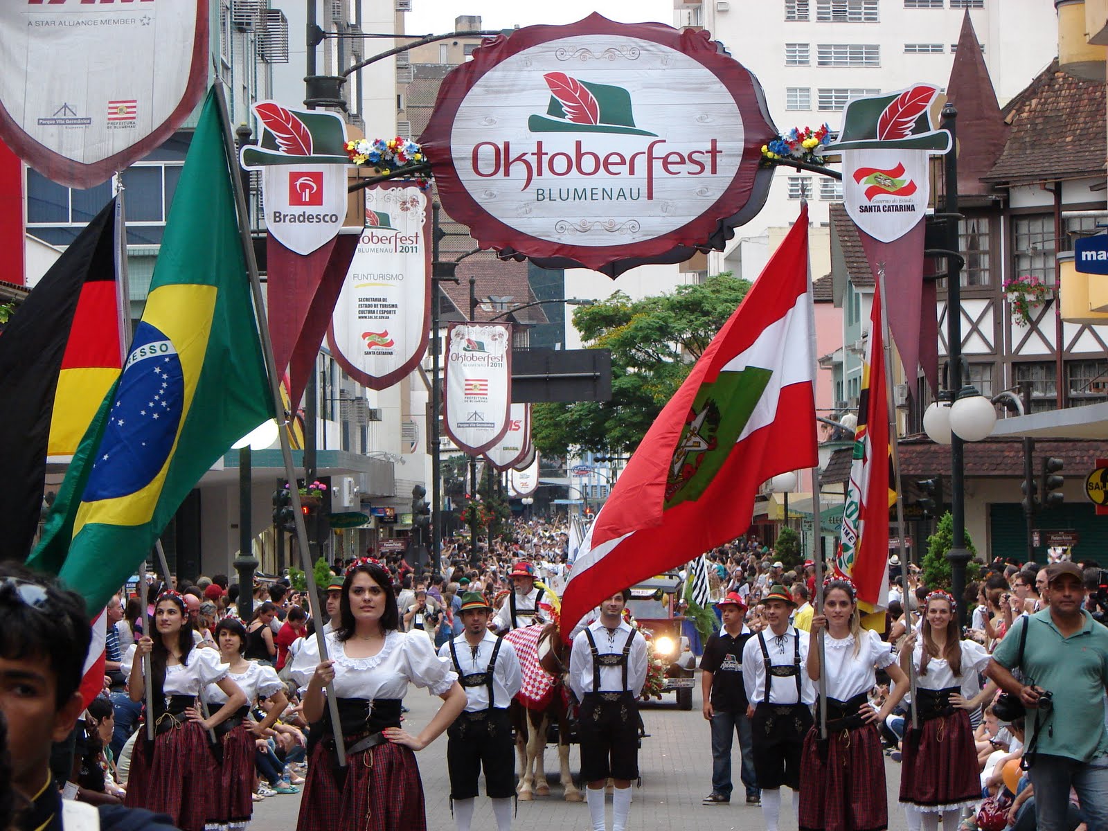 Blumenau's Oktoberfest is the second largest in the world.